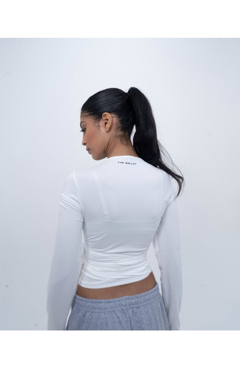 THE BALLET Ballet Wrap Top, Alternate, color, White