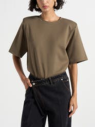 Manière De Voir Mia Wide Shoulder Bodysuit T-Shirt