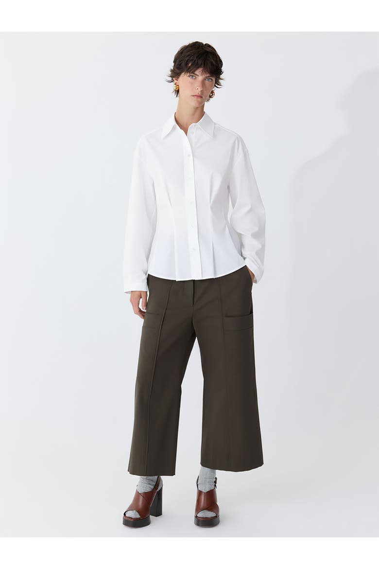 Lucia Lantern sleeve shirt, Alternate, color, White