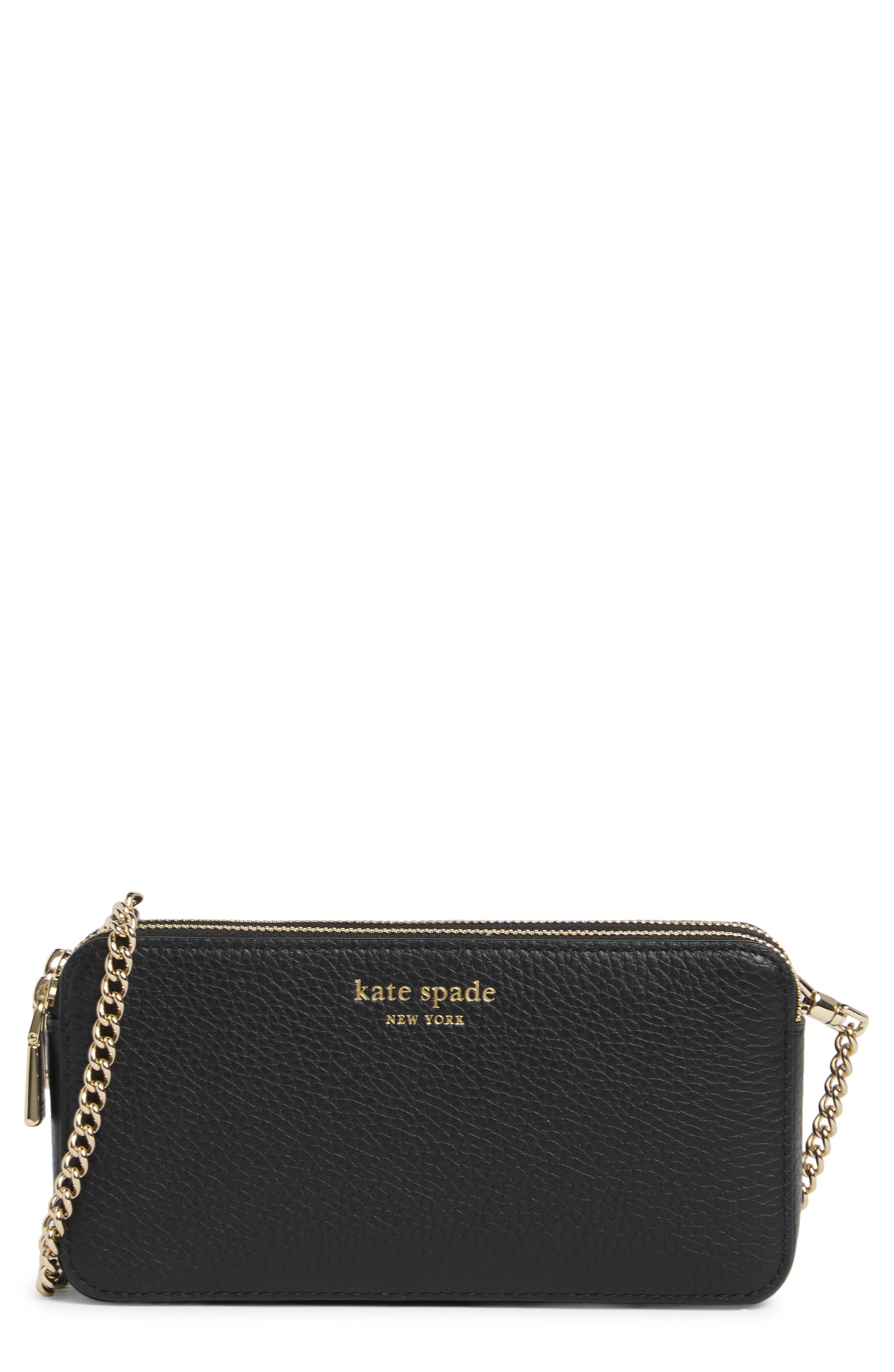 taylor pebbled leather double zip crossbody bag