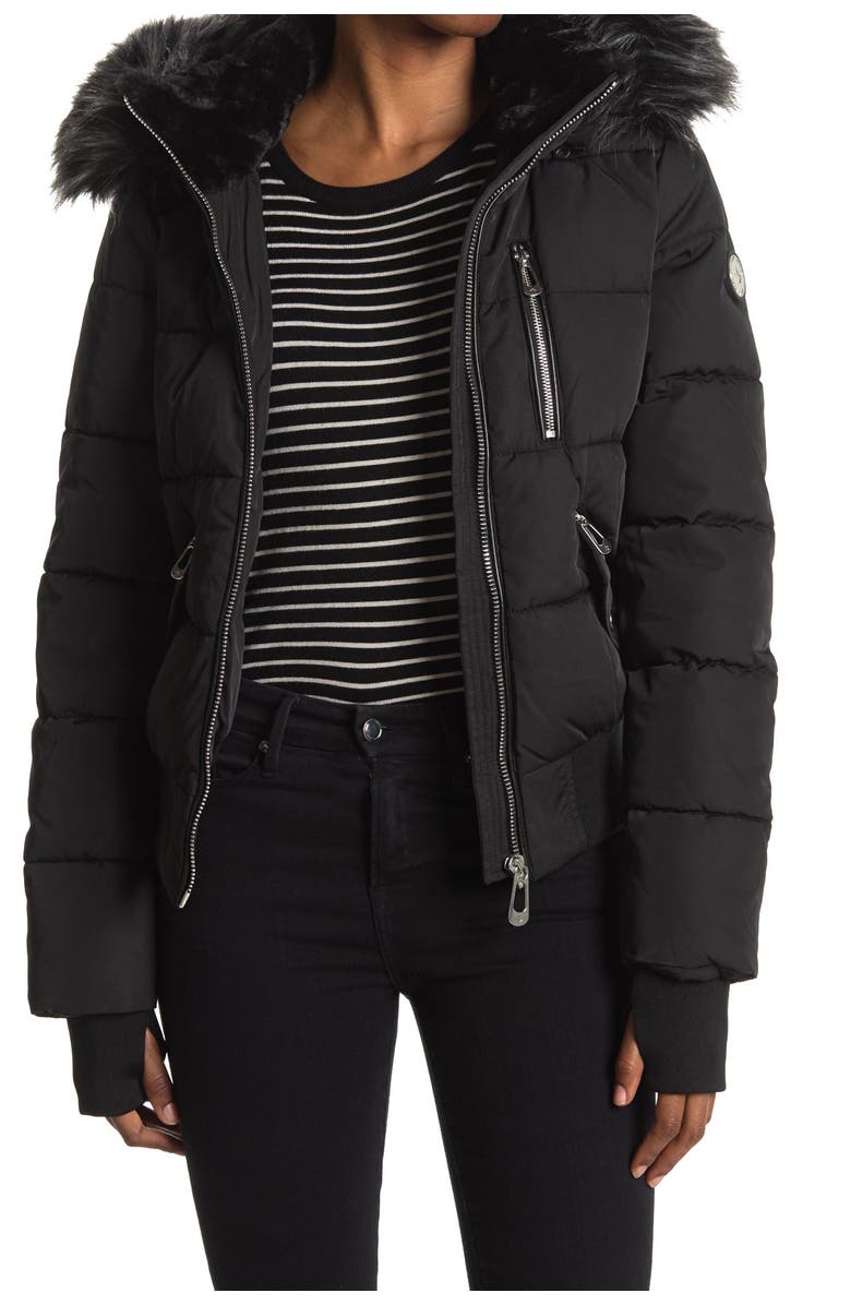 Noize Vic Heavyweight Bomber Jacket, Main, color, Black