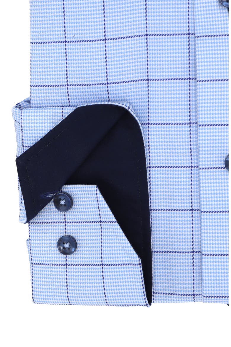 Oxford Windowpane Trim Fit Dress Shirt, Alternate, color, LIGHT BLUE