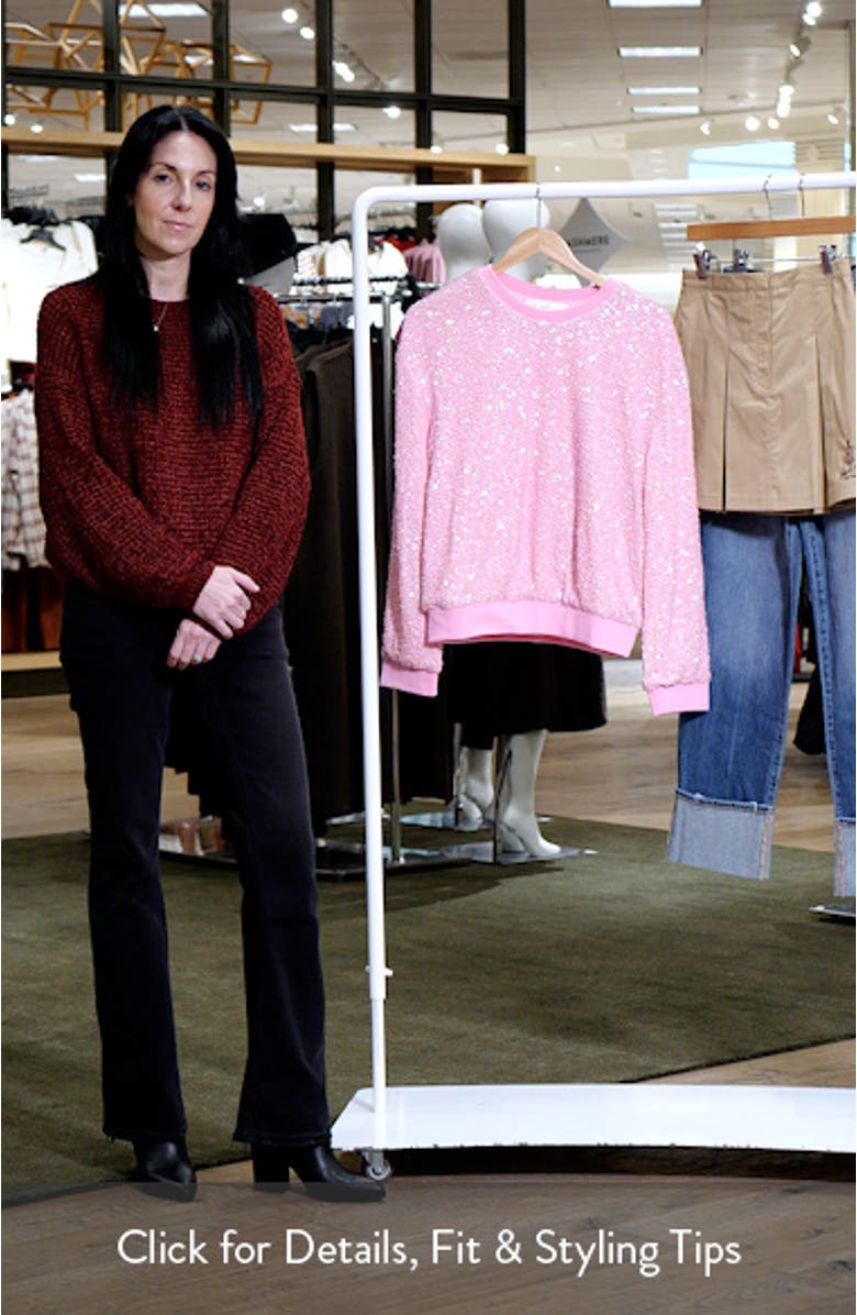 Sequin Crewneck Sweater, sales video thumbnail