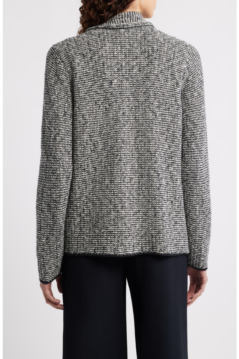 Cotton Blend Tweed Jacket, Alternate, color, BLACK/ SOFT WHITE