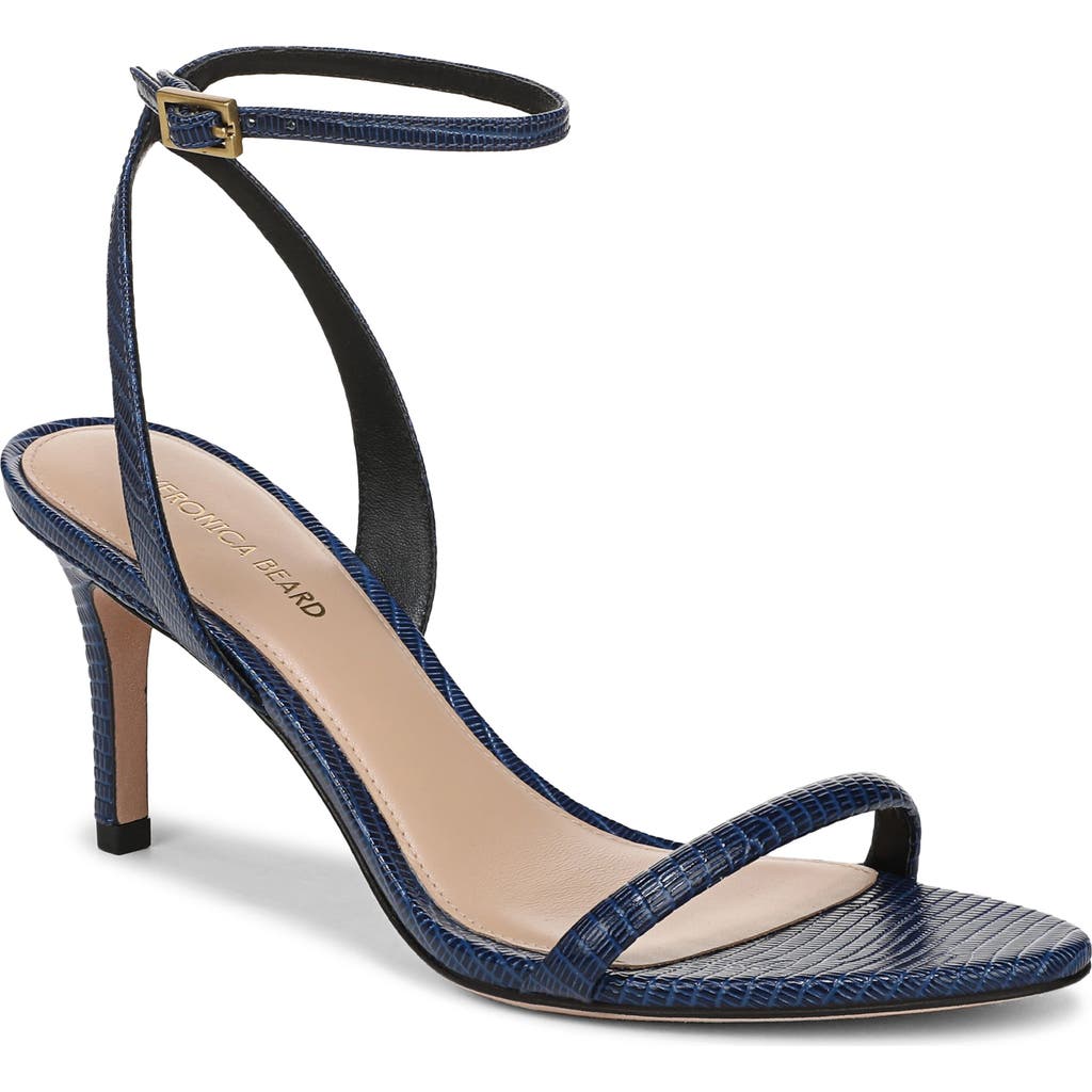 Veronica Beard Sylvie Ankle Strap Sandal In Deep Blue
