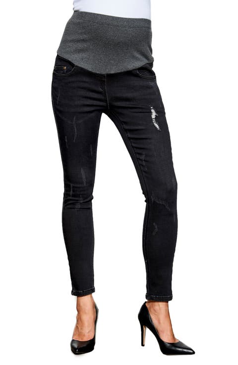 Over the Bump Maternity Ankle Jeans