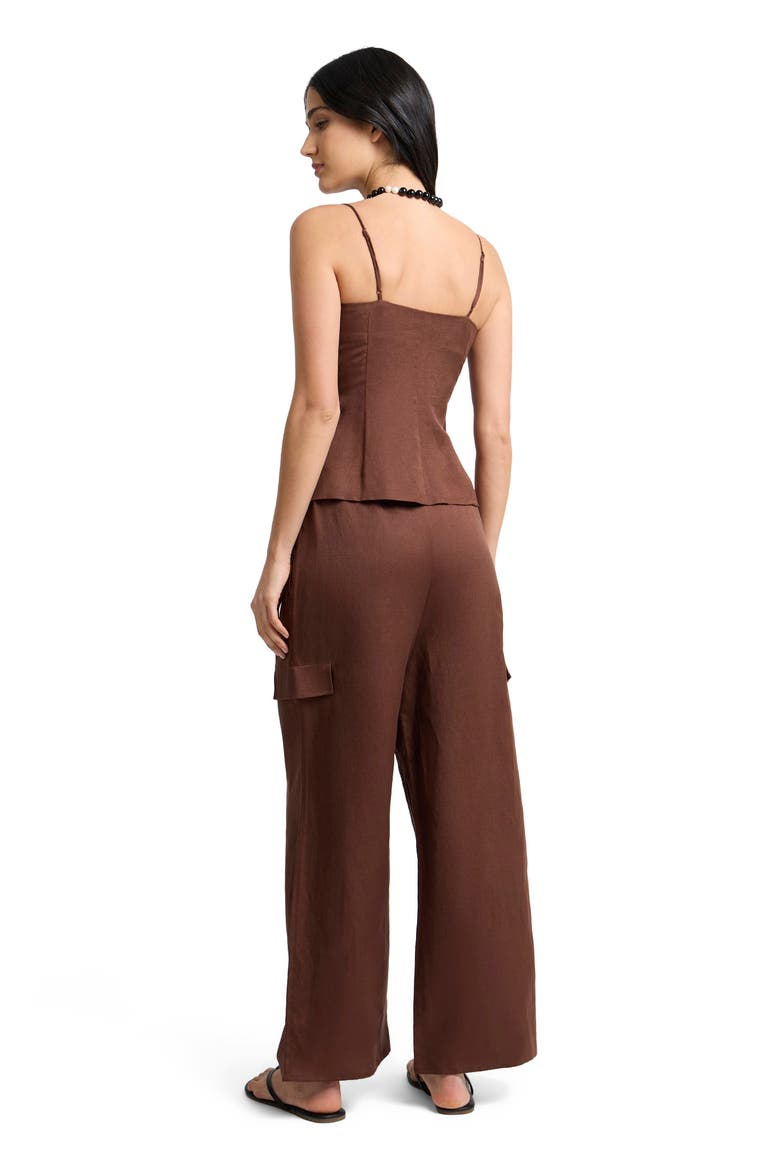 Air Linen Cargo Pant, Alternate, color, Brown