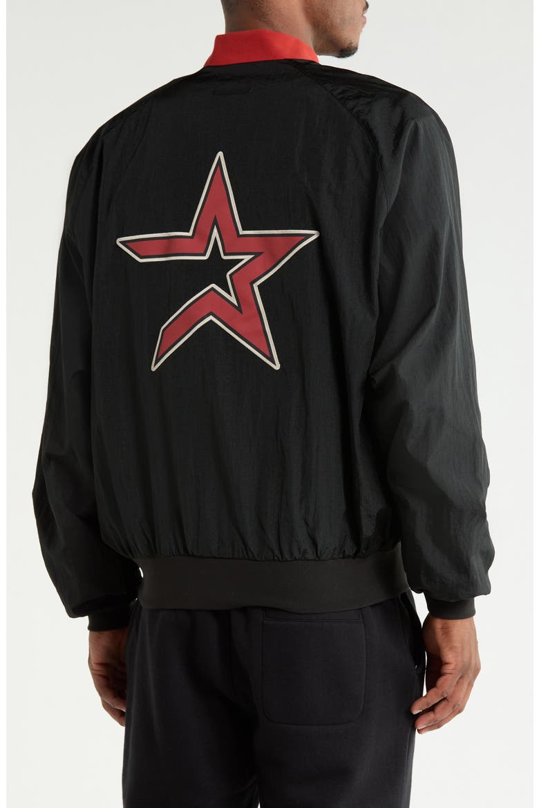 Astros Half Zip Graphic Pullover, Alternate, color, BLACK