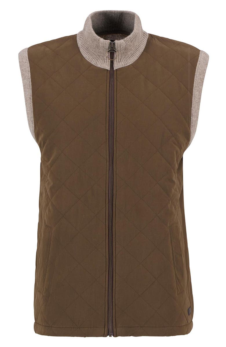 Barbour Shoveler Mixed Media Vest, Alternate, color, Stone