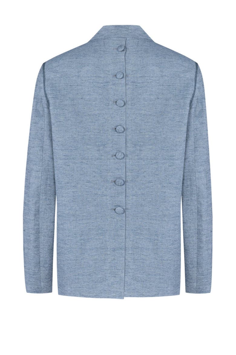 Free Heaven Linen Blazer, Alternate, color, Blue