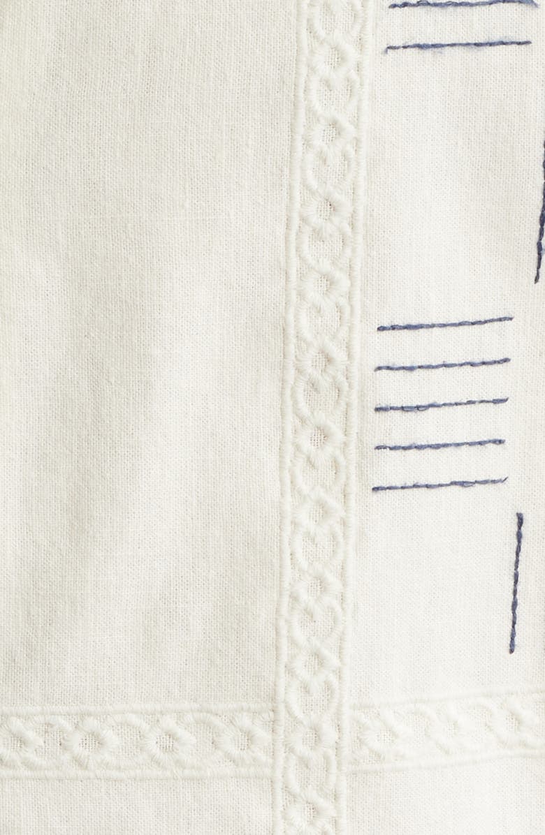 Wax London Didcot Doodle Embroidered Camp Shirt, Alternate, color, Ecru / Multi