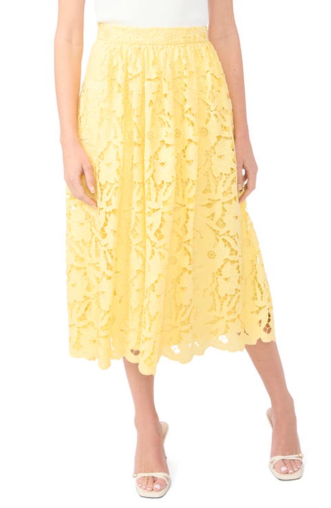 Diana Floral Lace Cotton Skirt