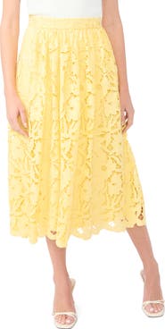 Ted Baker Diana Floral Lace Cotton Skirt