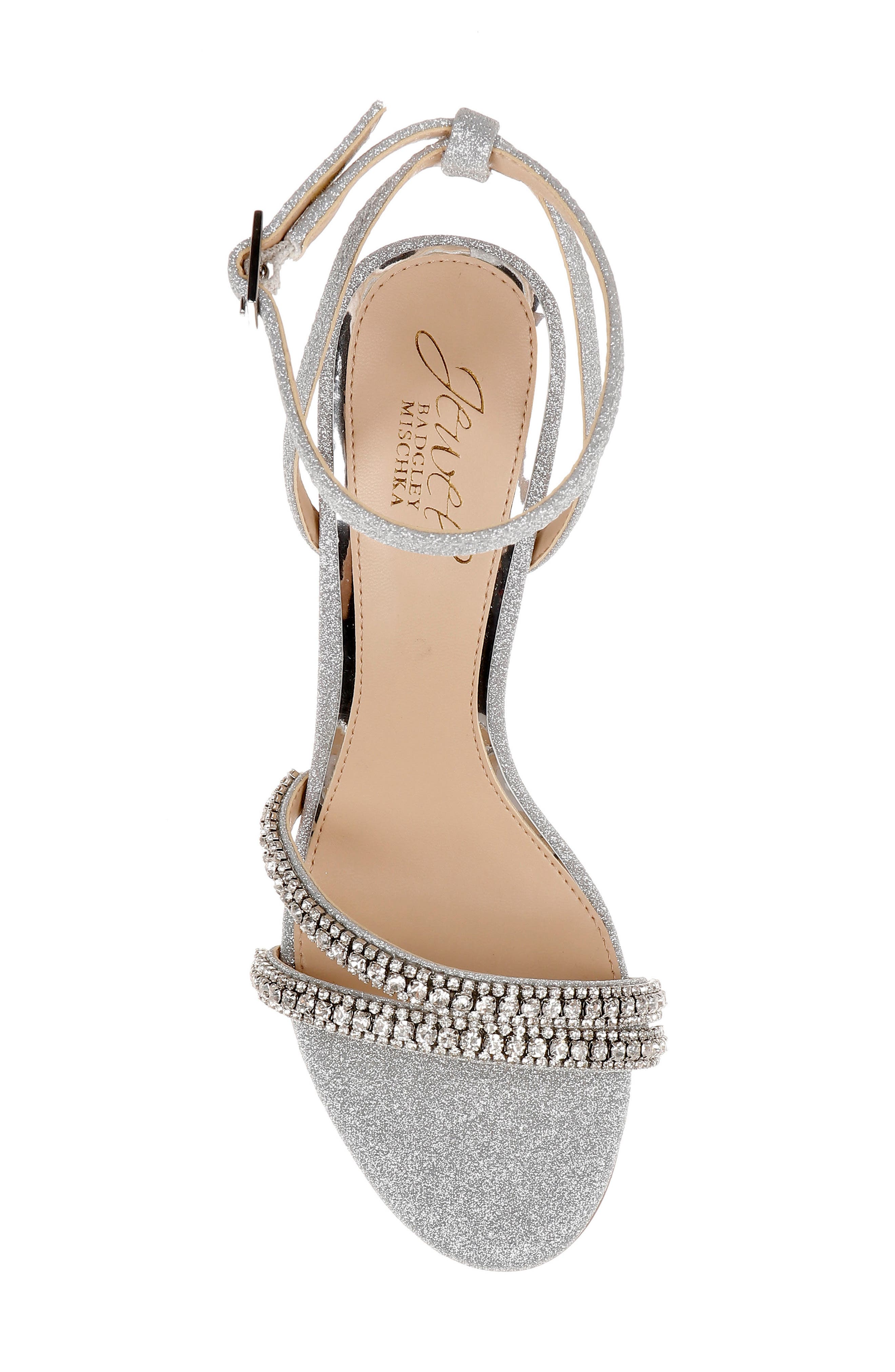 Jewel Badgley Mischka Rosa Ankle Strap Sandal, Alternate, color, 