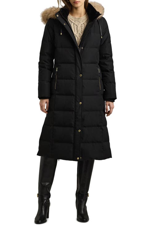 Heritage Down & Feather Fill Puffer with Faux Fur Trim Removable Hood