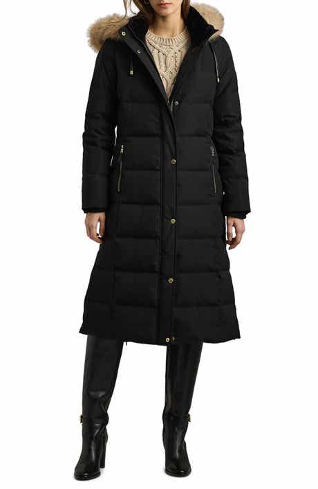 Lauren Ralph Lauren Heritage Down & Feather Fill Puffer with Faux Fur Trim Removable Hood