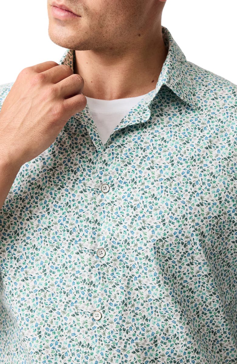 Rodd & Gunn Woodstock Downs Leaf Print Cotton Button-Up Shirt, Alternate, color, 