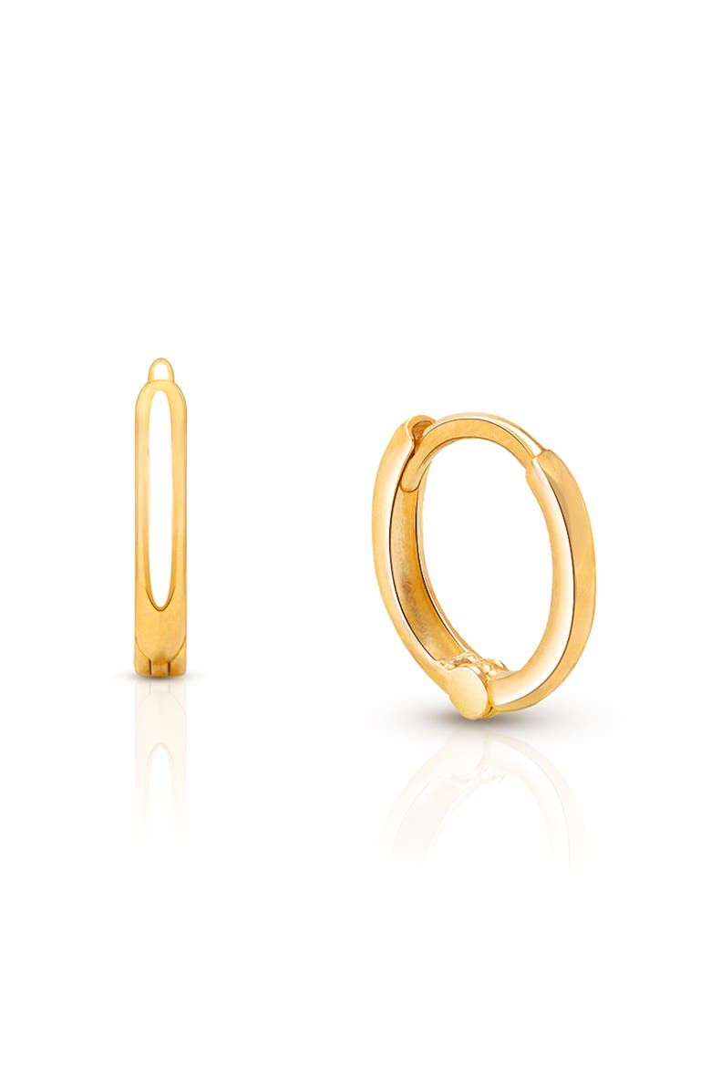 14K Gold Classic Tiny 9mm Huggie Hoop Earrings, Main, color, 14K Yellow Gold