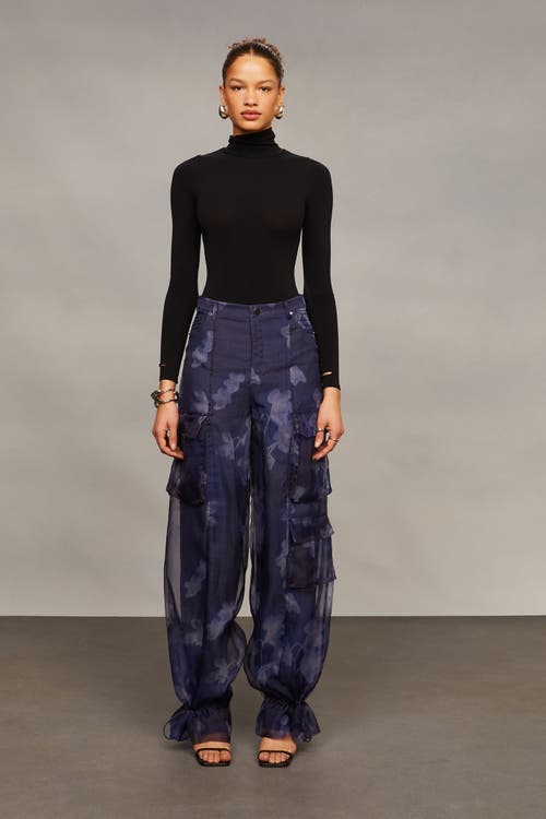 Amur Bridgette Organza Cargo Pants In Black