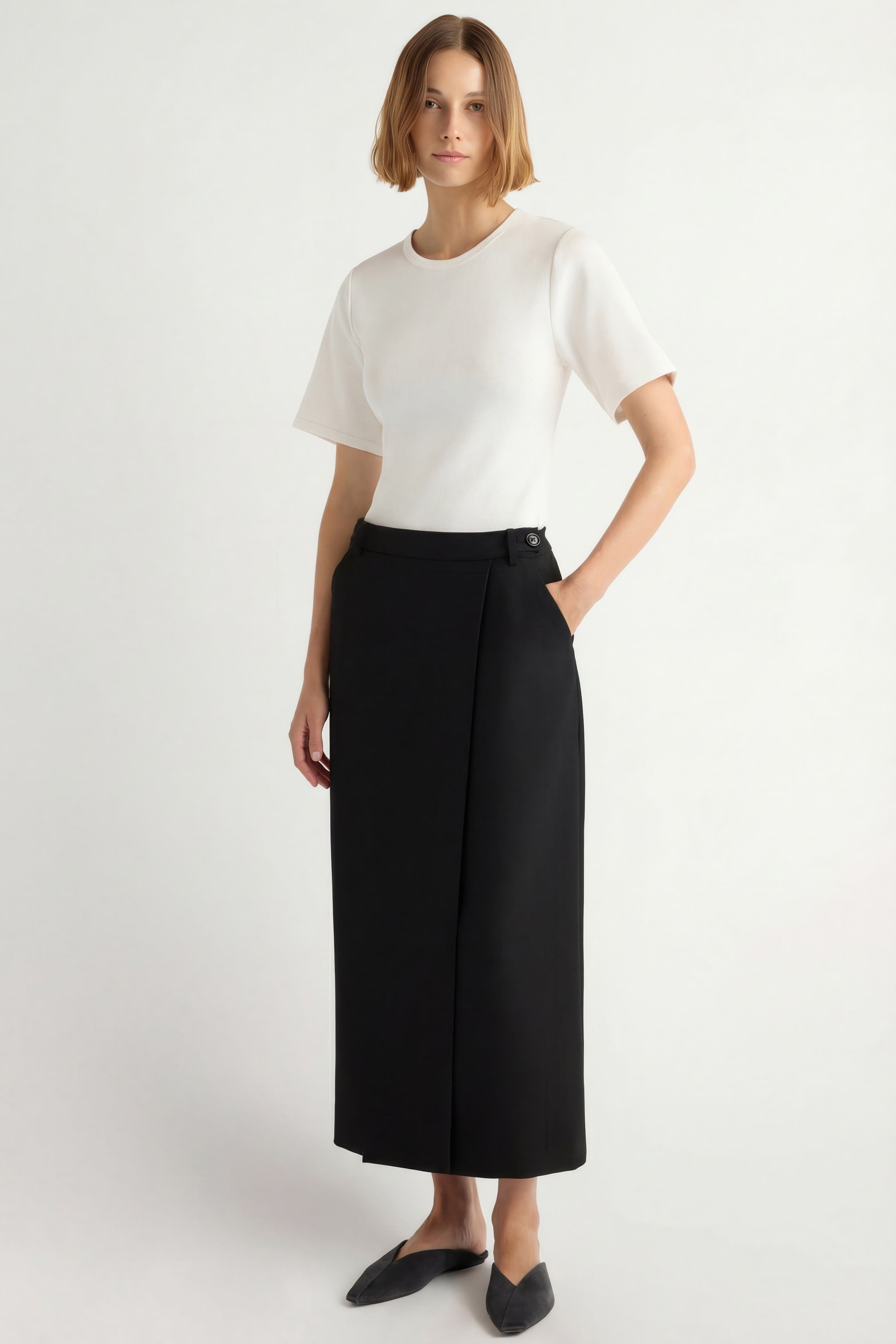 Reanne Ribbed Sculpted Crew-Neck Tee - image 2