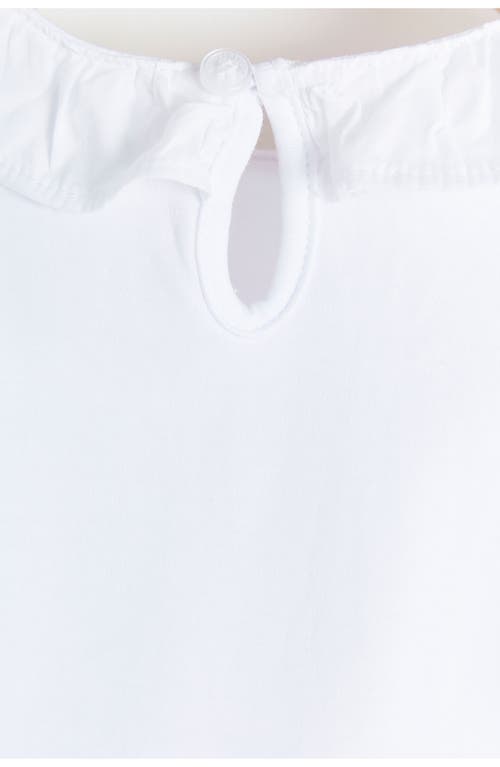 Shop Babycottons Essentials Detailed Collar Bodysuit In White