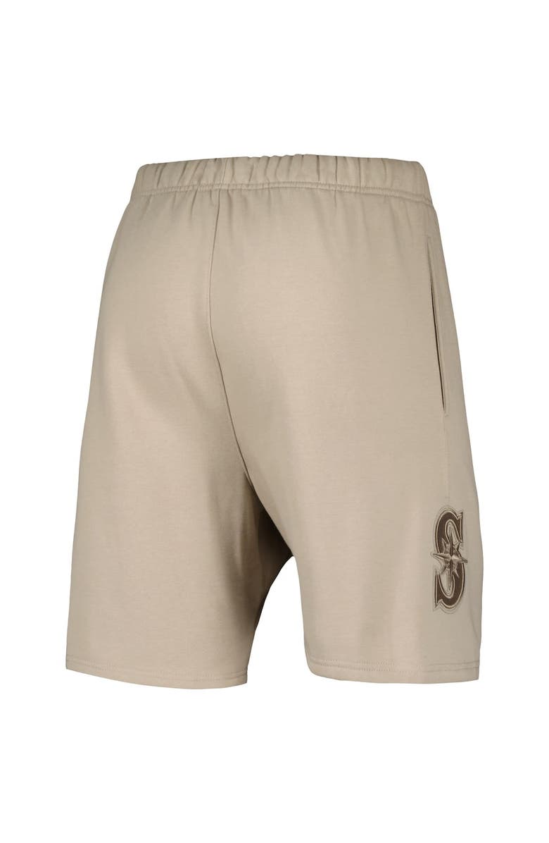 PRO STANDARD Men's Pro Standard Khaki Seattle Mariners Neutral Fleece Shorts, Alternate, color, Khaki