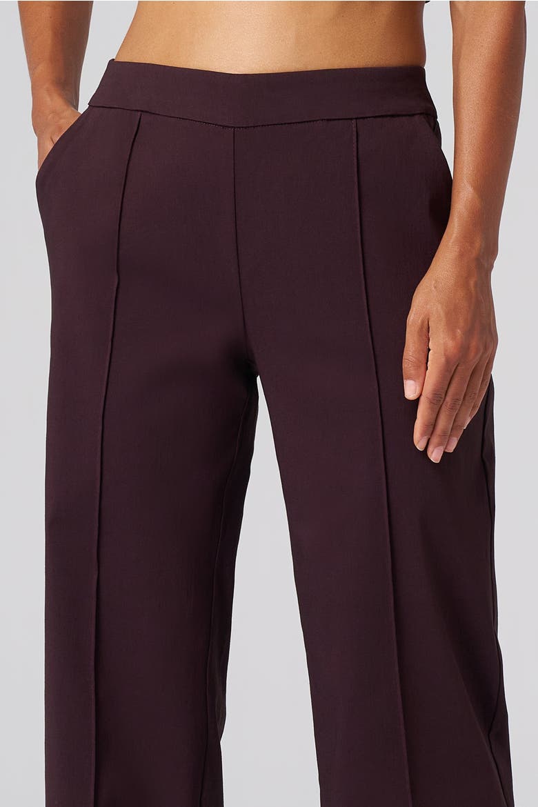 Wilshire Stretch Straight-Leg Pant, Alternate, color, Black Cherry