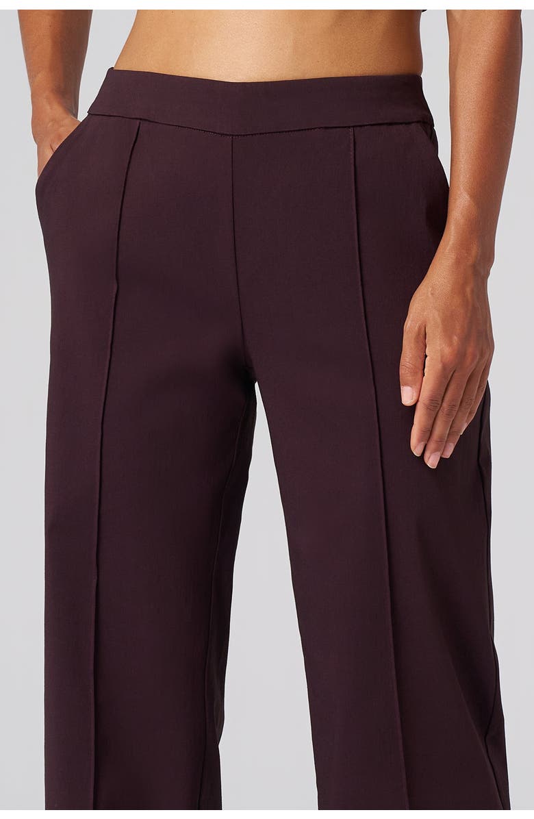 Franne Golde Wilshire Stretch Straight-Leg Pant, Alternate, color, Black Cherry