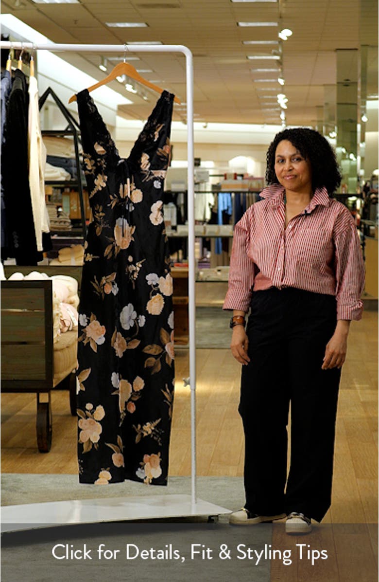 Judith Floral Jacquard Satin Slipdress, sales video thumbnail