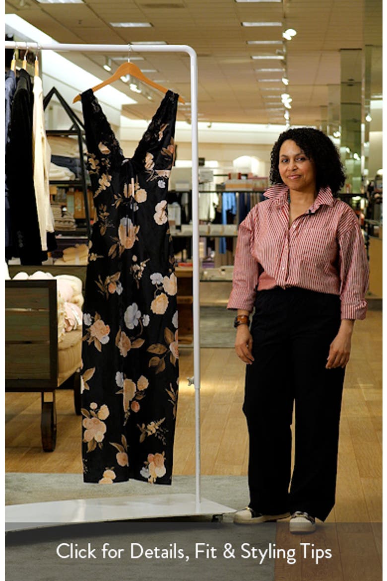 Judith Floral Jacquard Satin Slipdress video