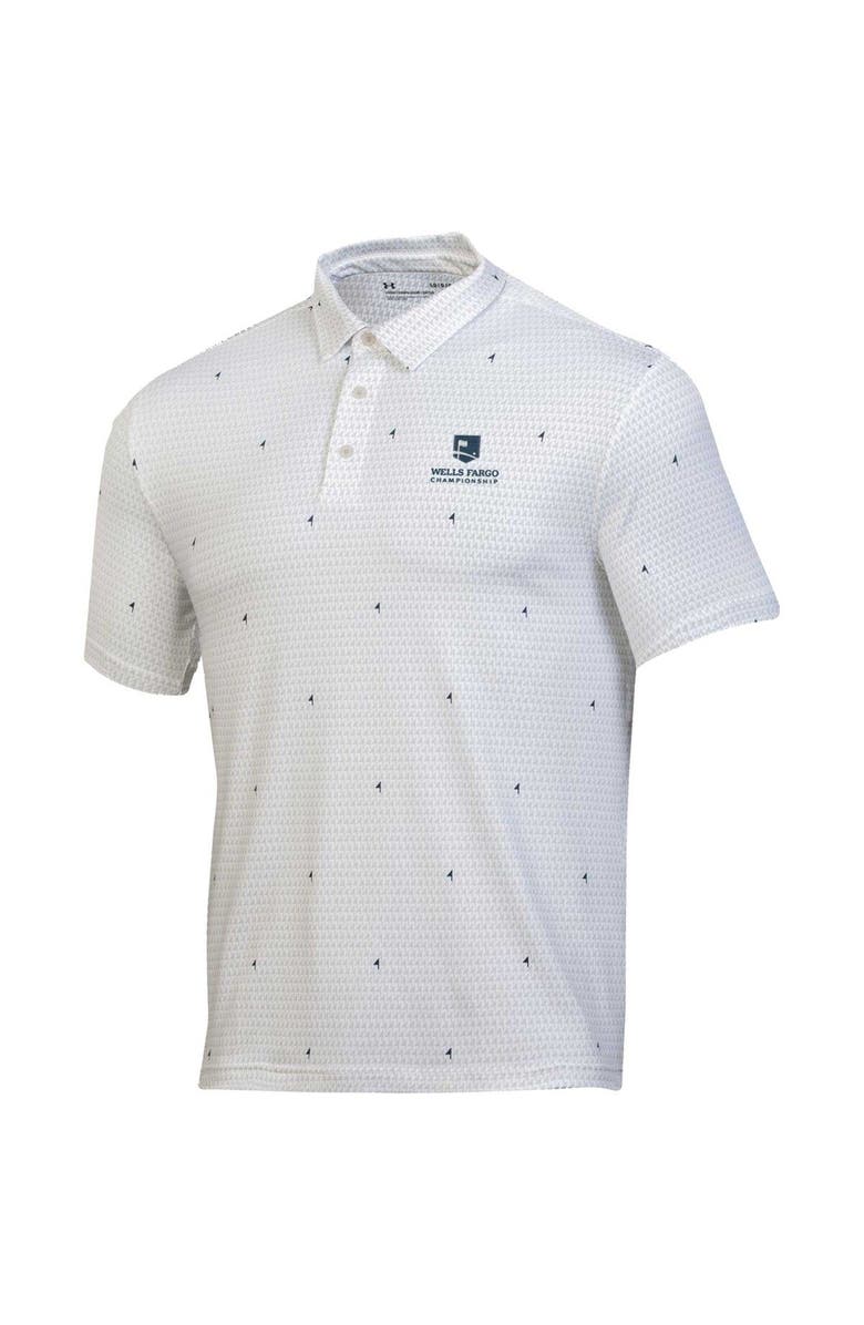 Under Armour Men's Under Armour White Wells Fargo Championship Playoff Pin Flag Polo, Alternate, color, 