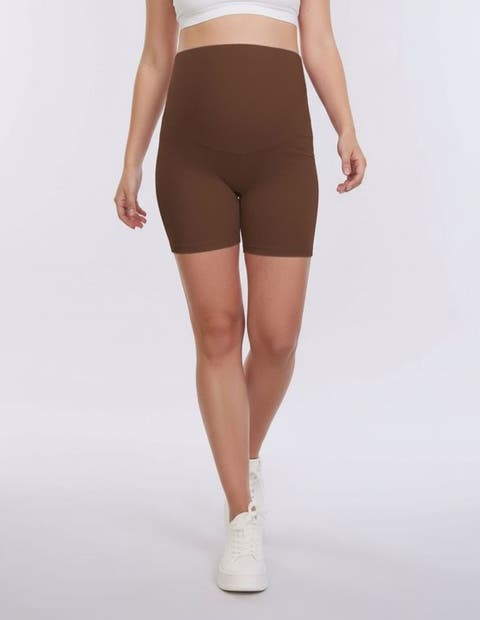 6 1/2" Ribbed Maternity Biker Short