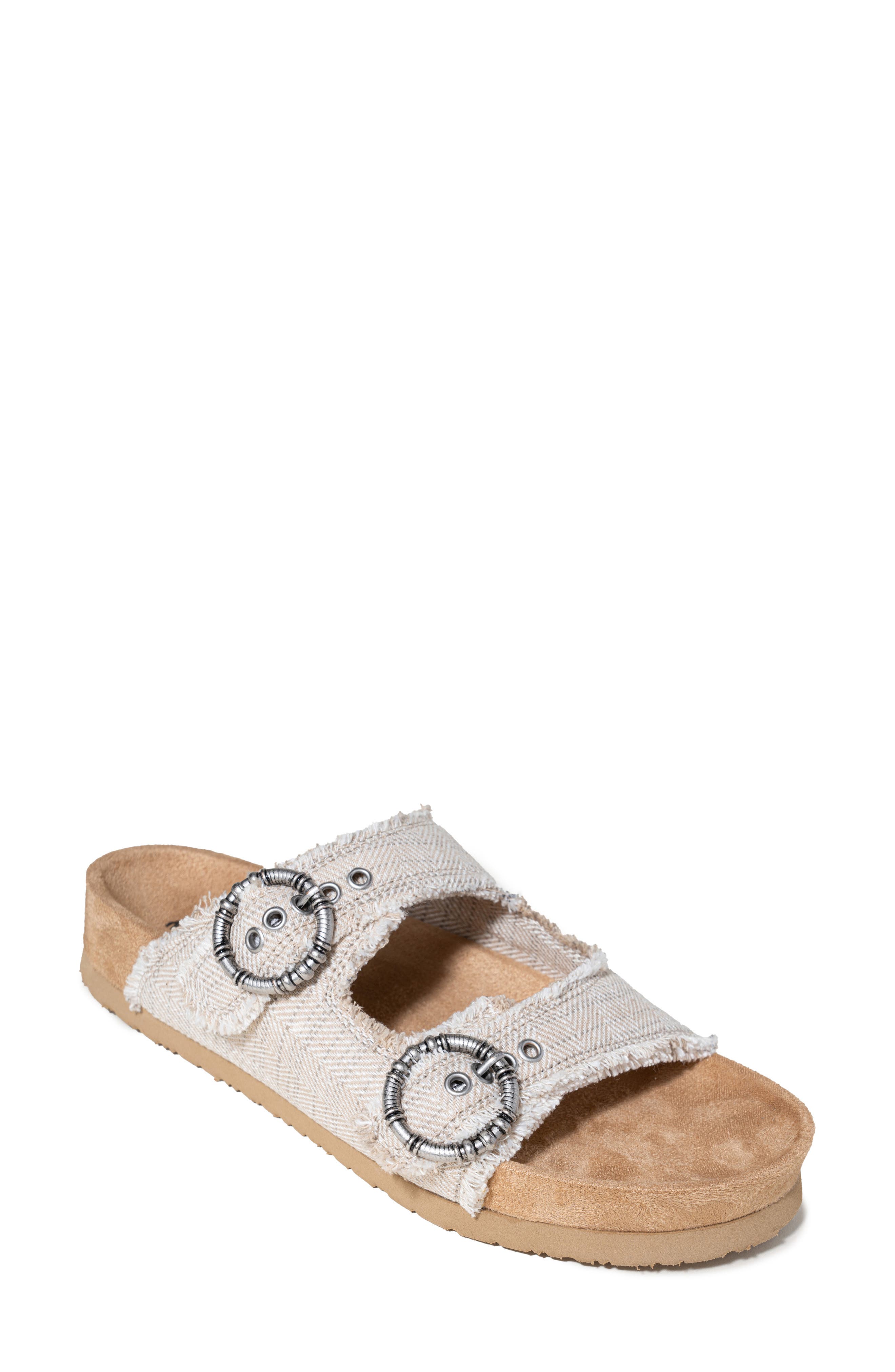 Minnetonka Georgine Sandal, Main, color, Tan Herringbone