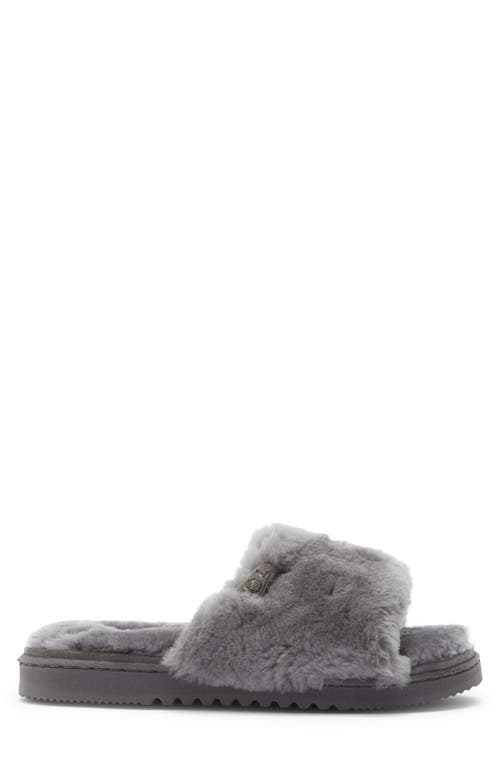 Ez Feet Genuine Shearling Slipper In Gray