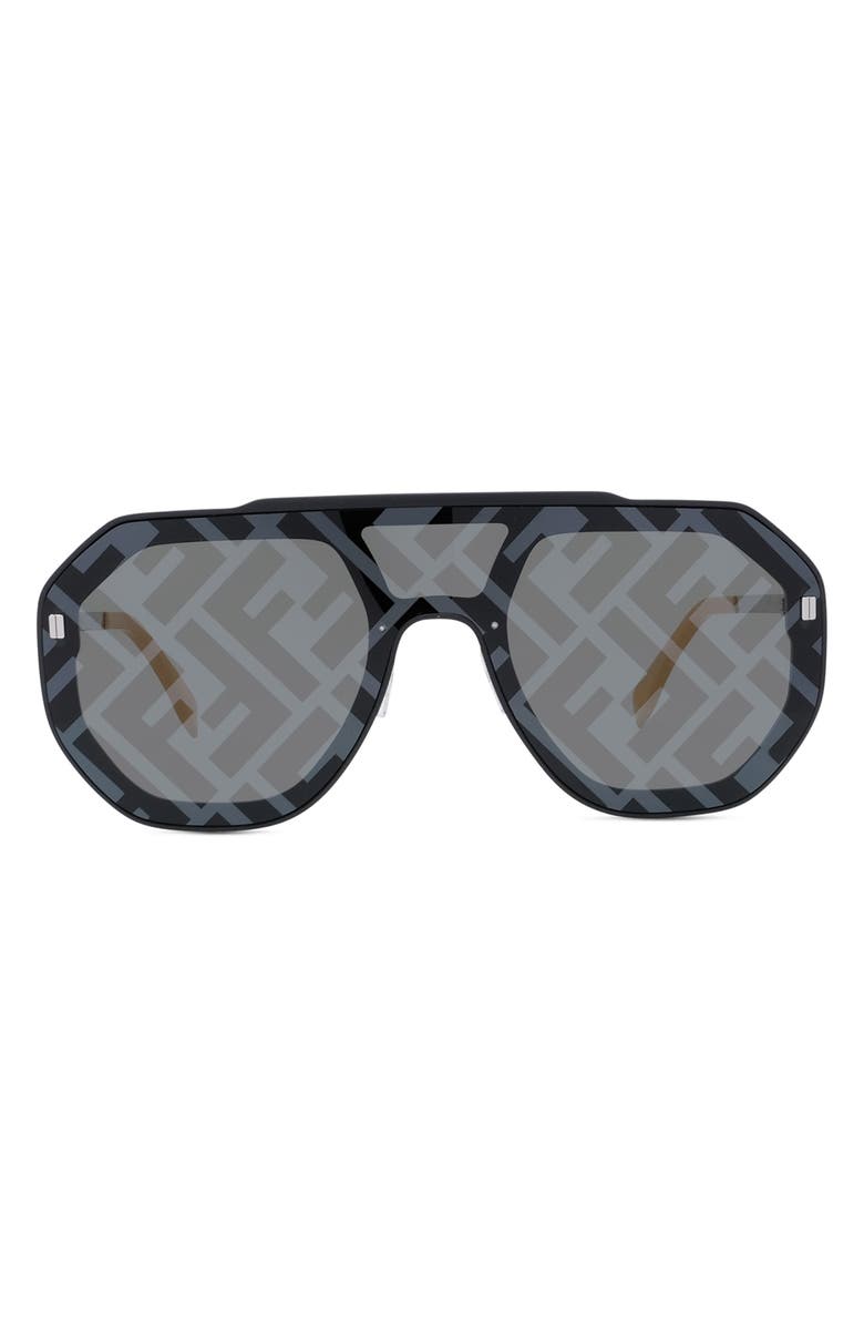 Fendi 'Fendi Mask Logo Sunglasses, Main, color,
