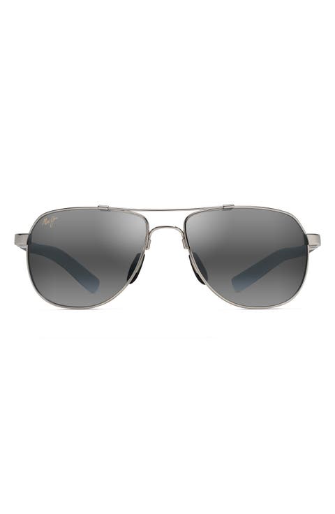 Guardrails 56mm PolarizedPlus2® Aviator Sunglasses