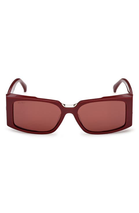 Spark 54mm Rectangular Sunglasses