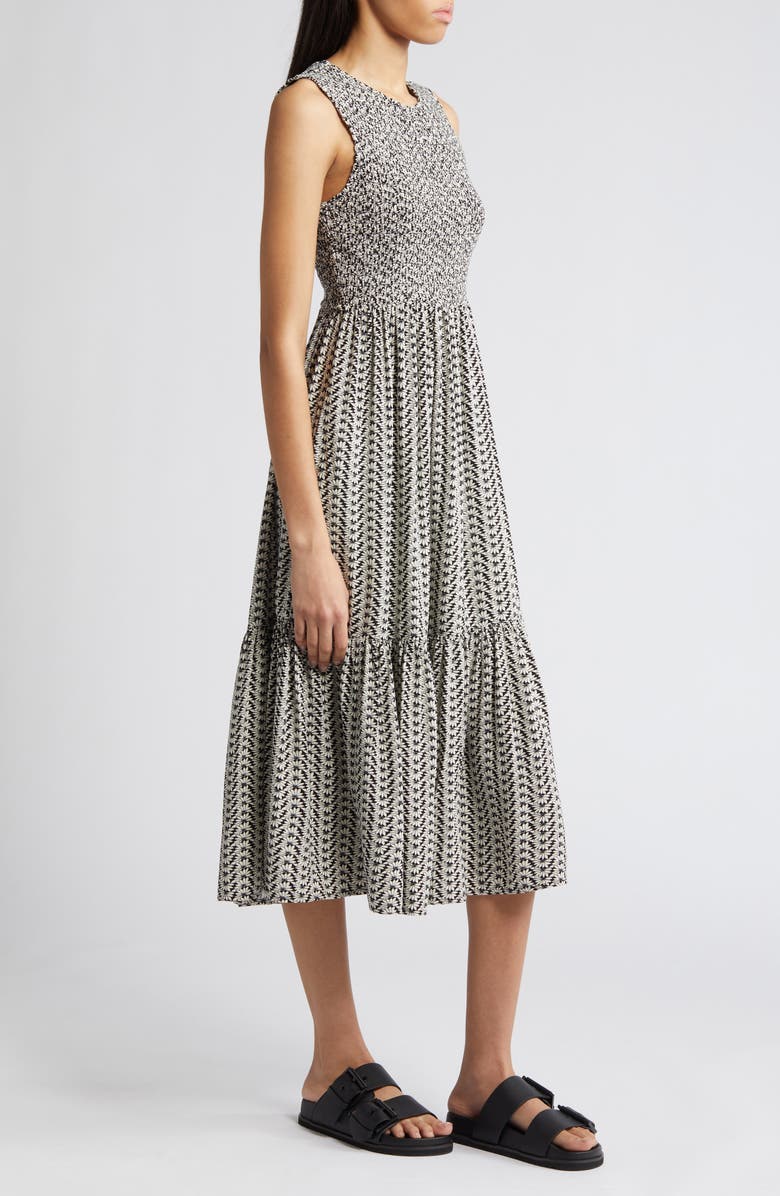 Treasure & Bond Smocked Sleeveless Midi Dress, Alternate, color,