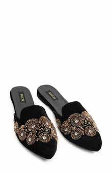 SAACHI Ornate Sequin Velvet Mule