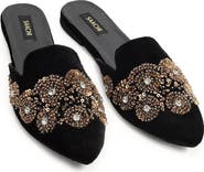 SAACHI Ornate Sequin Velvet Mule