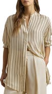 Lauren Ralph Lauren Stripe Jacquard Button-Up Tunic
