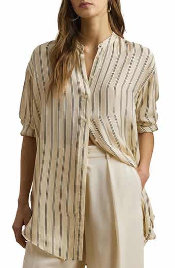 Lauren Ralph Lauren Stripe Jacquard Button-Up Tunic