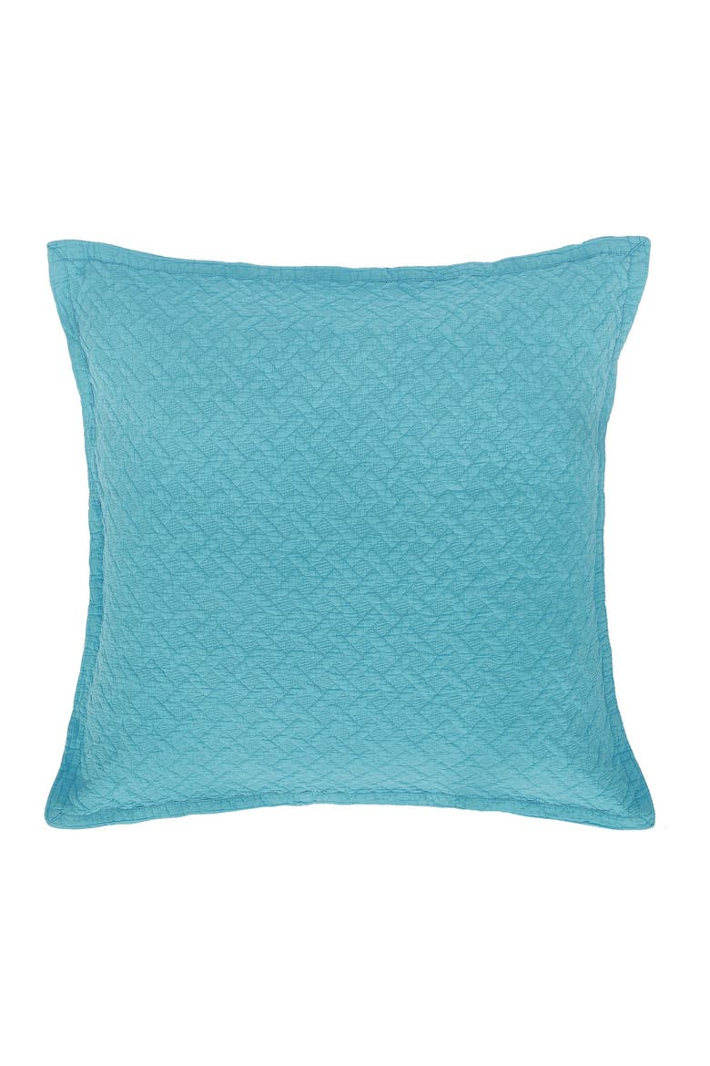 Basketweave Cotton Quilt Set  - Reversible and Machine Washable, Alternate, color, Blue