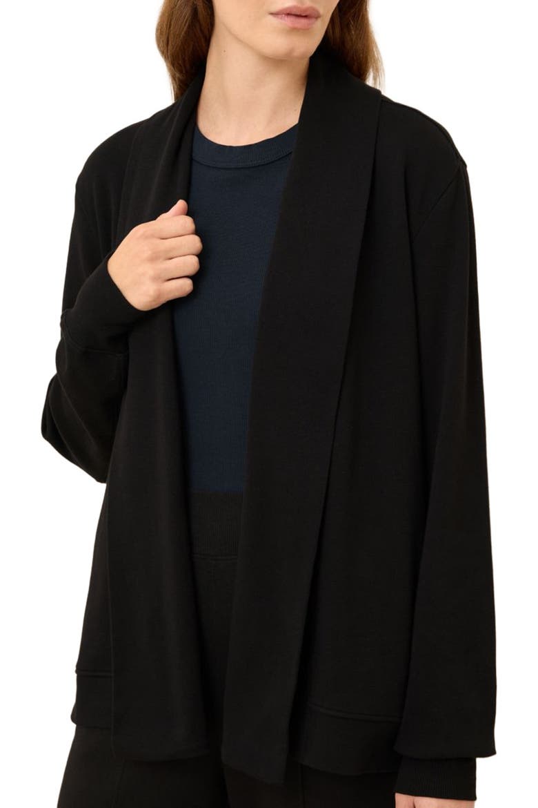 Airplane Short Drape Cardigan, Alternate, color, Black