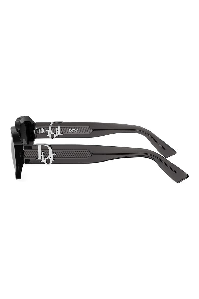 'Dior Oblique S2I 52mm Rectangular Sunglasses, Alternate, color, GREY/ OTHER / SMOKE
