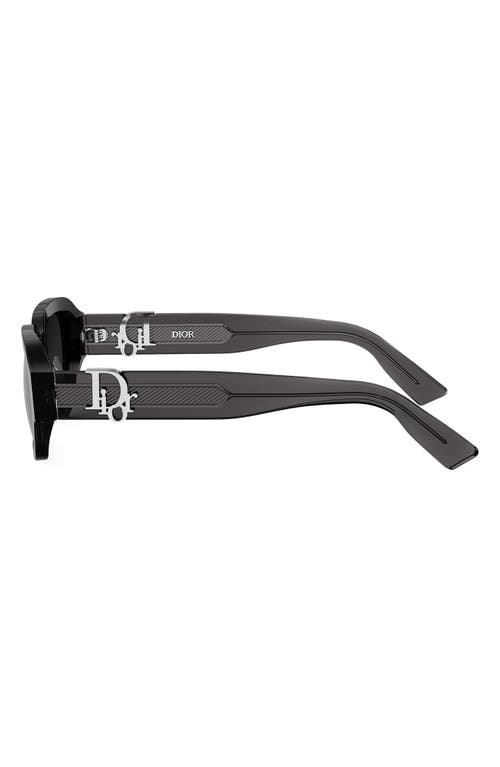 Dior Oblique S2i 52mm Rectangular Sunglasses In Gray