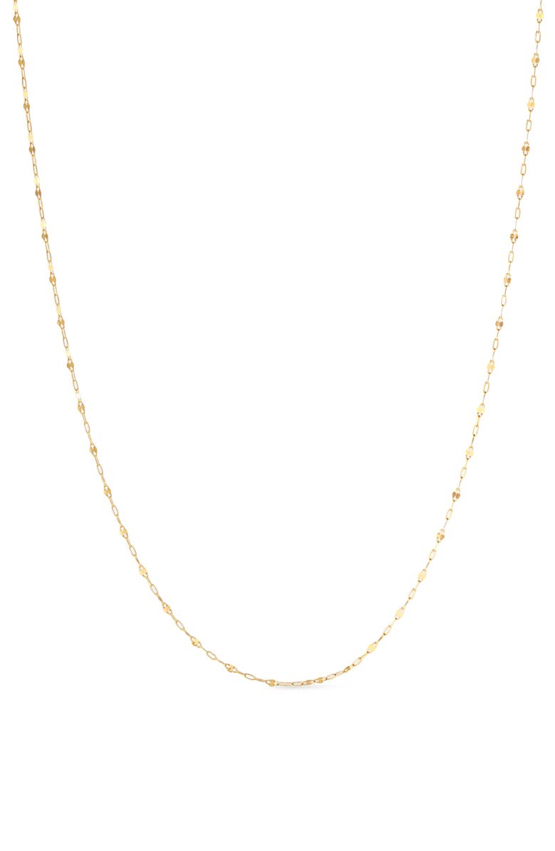 Ana Luisa Solid Yellow Gold - Sparkle Link Chain Necklace, Main, color, Gold