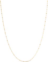 Ana Luisa Solid Yellow Gold - Sparkle Link Chain Necklace