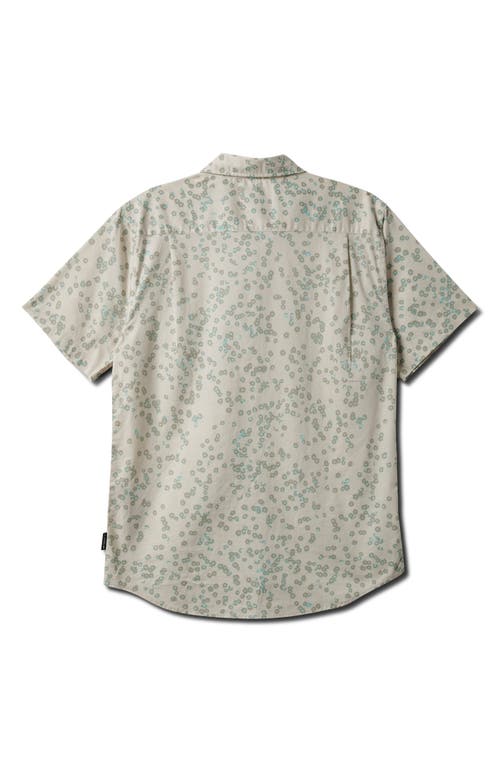 Quiksilver Cosmic Fields Classic Short Sleeve Button-up Shirt In Silver Birch