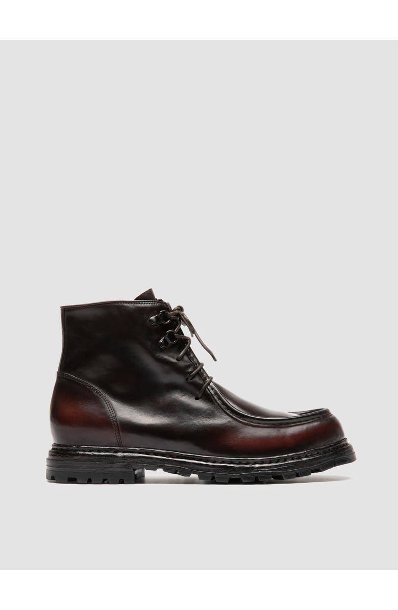 Officine Creative Volcov 010 Leather Lace-Up Boots, Main, color, Burgundy
